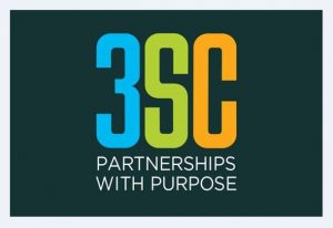 Logo for 3SC with strapline partnerships with purpose